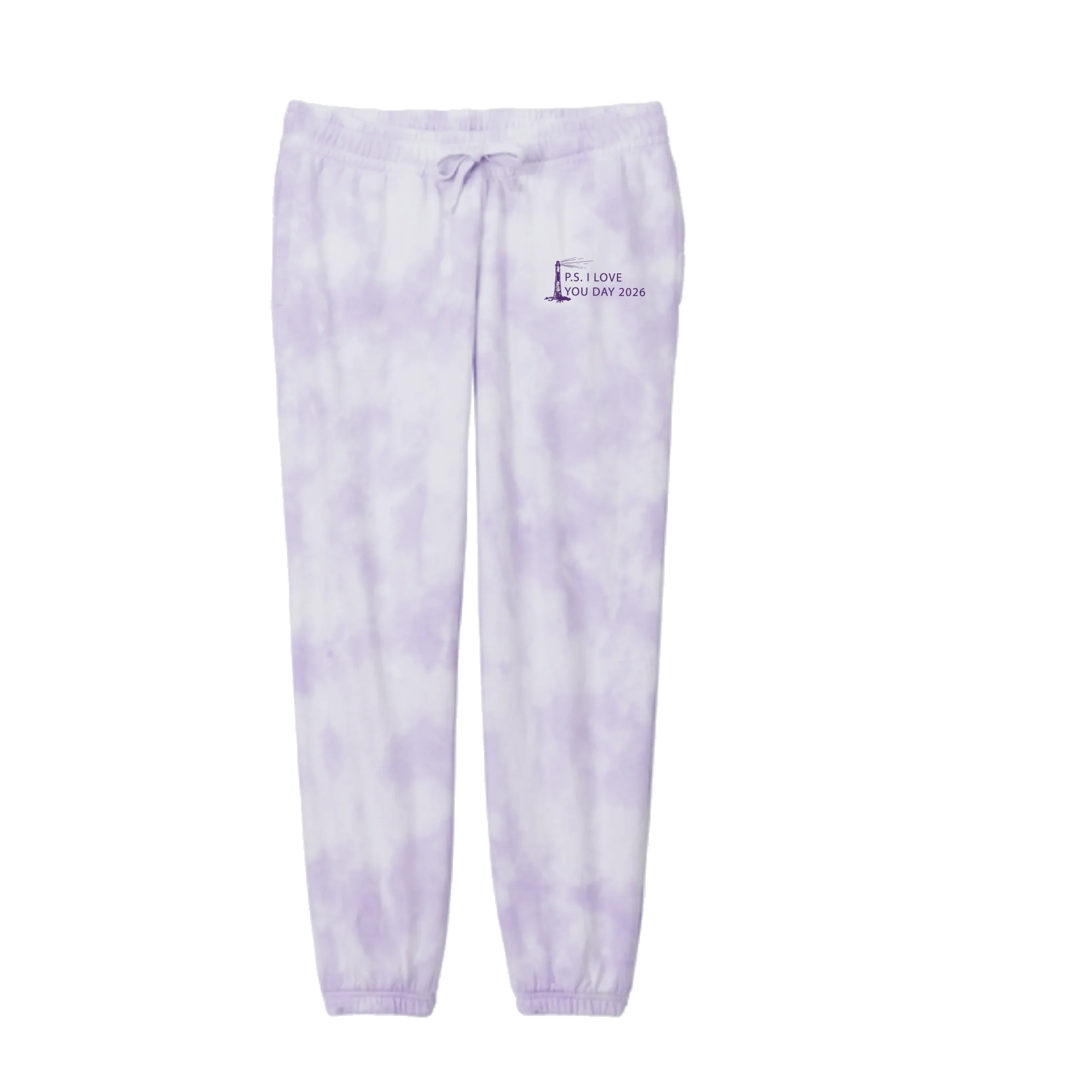 items_women sweatpants_result Women's Beach Wash Cloud Tie-dye V-neck Sweatpants - Image 1